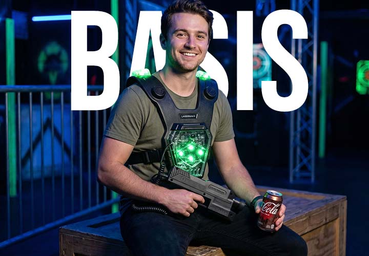 Lasertag Arena Paket Basis - 2 Spiele, bis zu 8 Personen