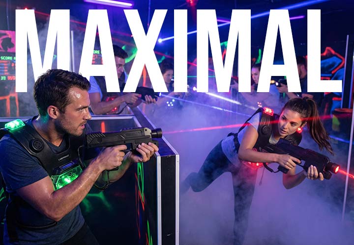Lasertag Arena Paket Maximal - 4 Spiele, bis zu 8 Personen